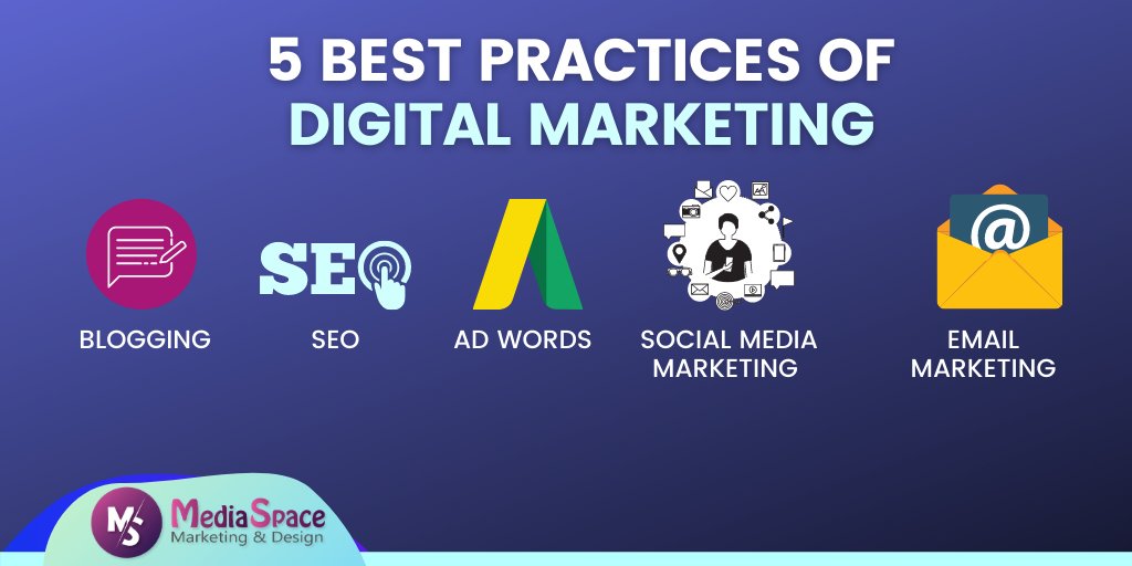 #DigitalMarketing is based on utilizing internet technologies to promote #business products/services. The benefit of digital marketing is undeniable!

Here are 5 best practices
▶️#Blogging
▶️#SEO
▶️#AdWord
▶️#SMM
▶️#EmailMarketing

Are you ready to include them in your approach?