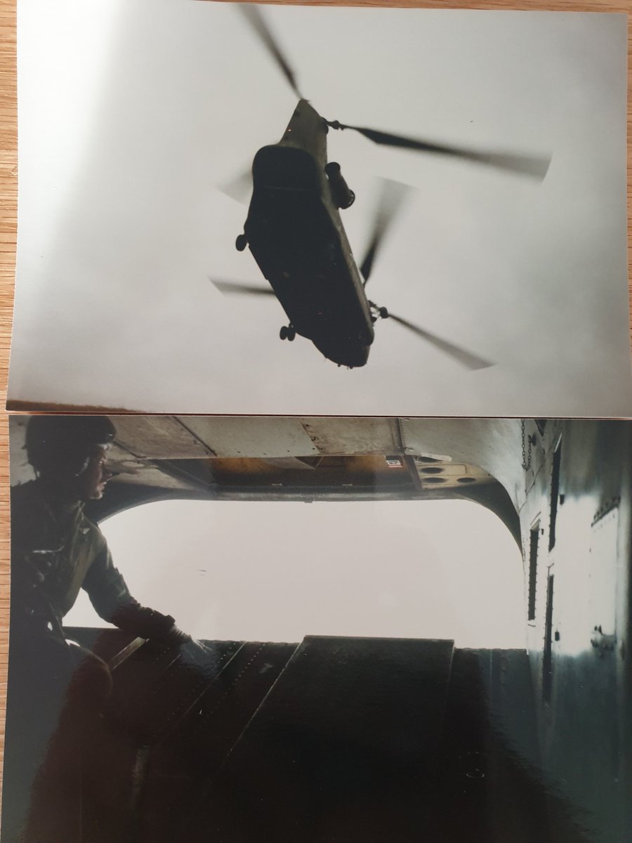 We got dropped off by Chinook. The RAF enjoyed flying over the Falklands, as at that time there were no flight restrictions. i.e. no corridors or heights, apart from over settlements. We contoured the whole way, its odd looking up at sheep grazing as you fly low down a valley 