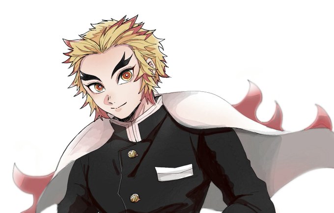 アルトさんがTwitterに投稿した煉獄杏寿郎(鬼滅の刃)のイラスト。