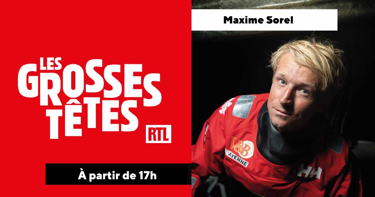 MaximeSorel's tweet photo. [À VENIR 🎙]
👉 Maxime Sorel dans les @GrossesTetesRTL à partir de 17h aujourd'hui depuis l'IMOCA V and B - Mayenne ! @RTLFrance 

@VandBOfficiel @mcommemayenne #jefaismonmax #monsoufflepour @vaincrelamuco #objectif @VendeeGlobe @ImocaGS @tbpress https://t.co/MYcnkjbs18