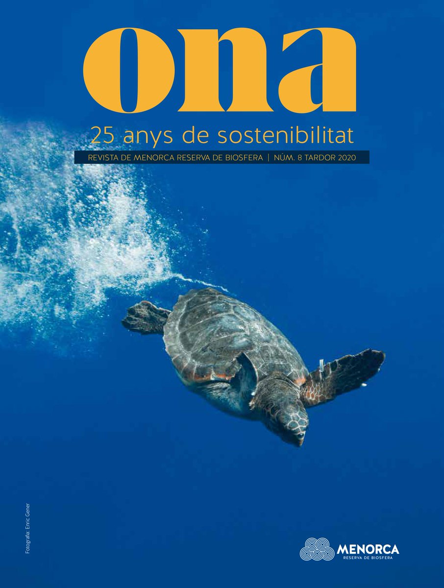 MenorcaBiosfera's tweet photo. Publicat el darrer número de la #RevistaONA! 💚👏

Aquesta vegada la portada va dedicada a un dels temes estrella d'aquest estiu a les costes de la #ReservadeBiosfera de #Menorca: la tortuga marina. 

Temes, distribució i format digital a l'enllaç!! 👉https://t.co/rKnJUbbCFv https://t.co/gJT5UueuTB