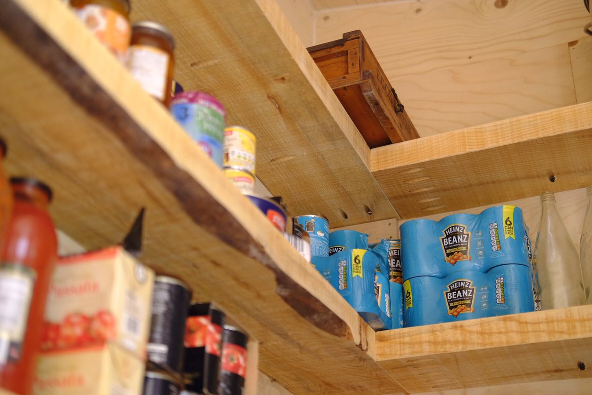 Other highlights are the larder (every house should have one). North facing, back of the house. Well insulated. It means that as a family of 6 we can have an under the counter fridge. (We also have a freezer for the first time in 11 years... I missed ice cream & frozen peas).