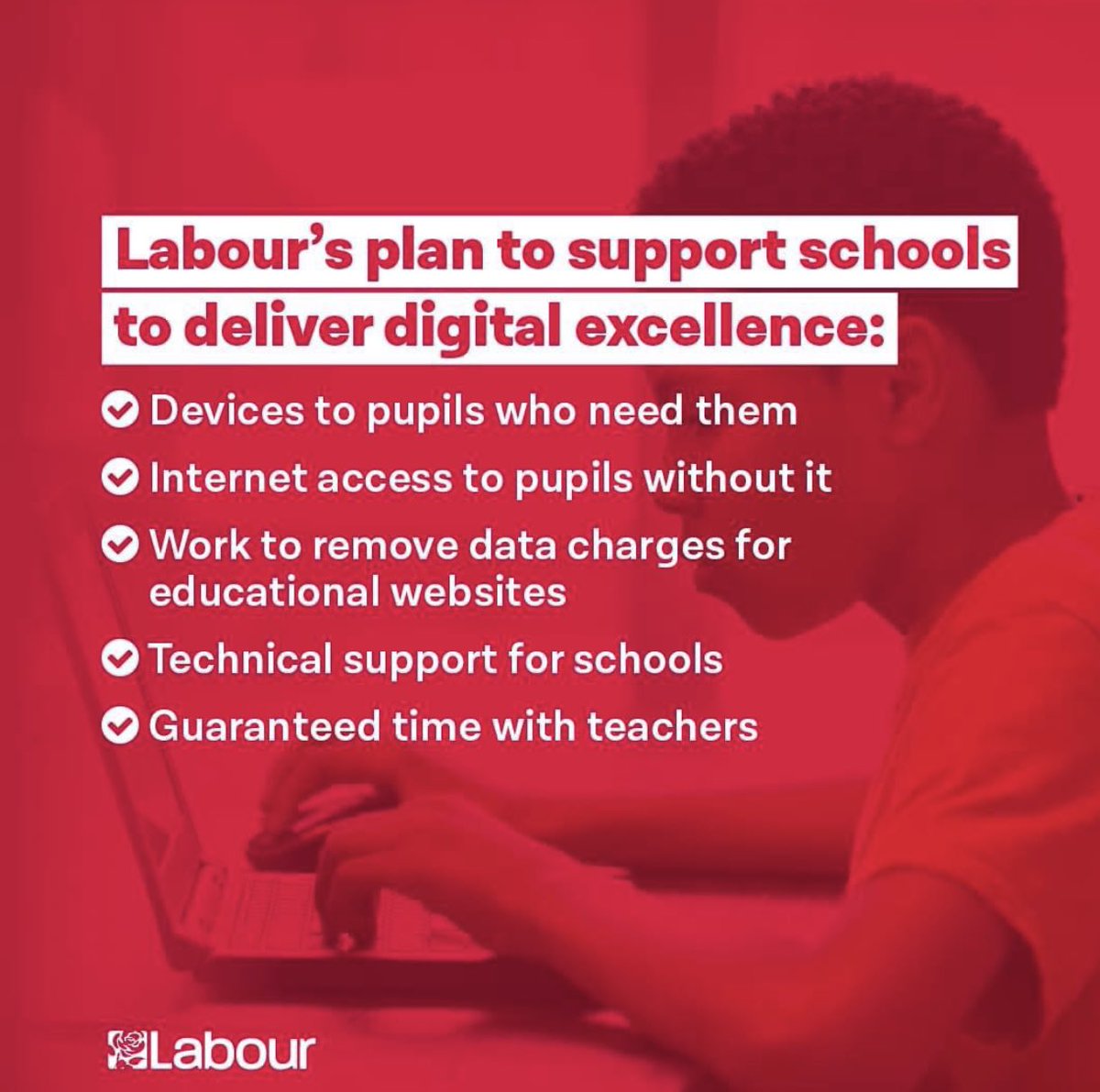 #EveryChildOnline:

👨‍💻Devices to pupils who need them
👩‍💻Internet access to pupils without it
👨‍💻Remove data charges for educational websites
👩‍💻Technical support for schools
👨‍💻Guaranteed time with teachers