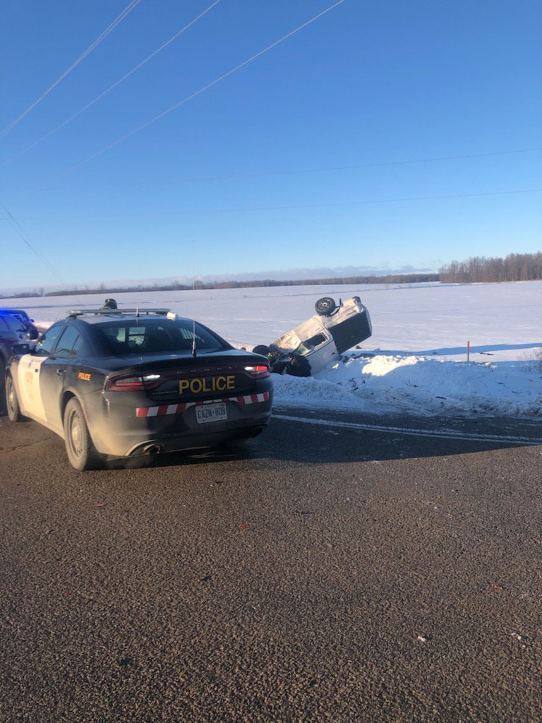 OPP_WR's tweet photo. #WellingtonOPP currently on scene of a serious two vehicle collision at Wellington Road 8 at Wellington Road 9 near #Palmerston #MapletonTwp The intersection is closed. @Ornge attending ^km https://t.co/lDfBXYQ6M8
