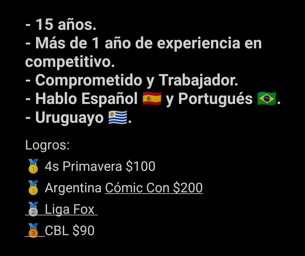 🔥Free Agent🔥

¡Anunció mi salida de eXplode y me declaro F/A como jugador en busca de una organización la cuál representar en esta temporada de 2021!
¡Todas las ofertas al MD📩!

Like ❤️ y RT🔁 se agradece.