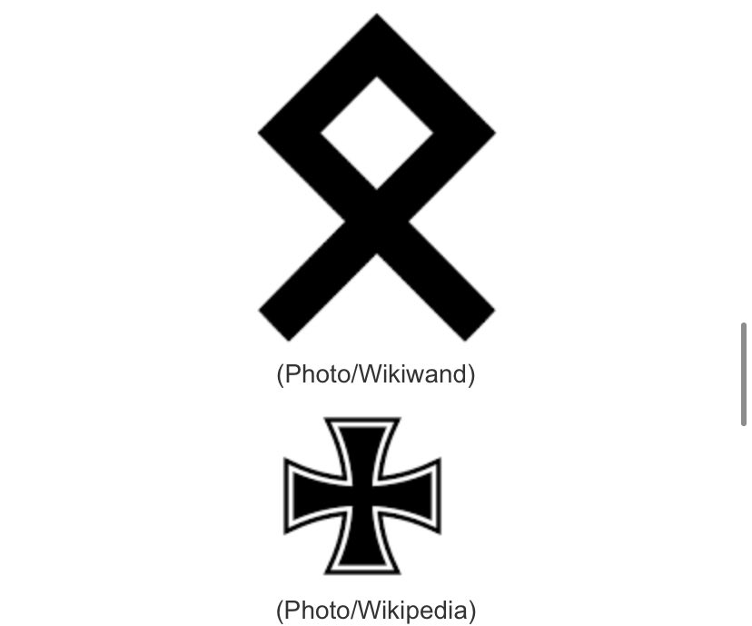 here are common neo-n4zi symbols you may see online. if someone has them, block.
