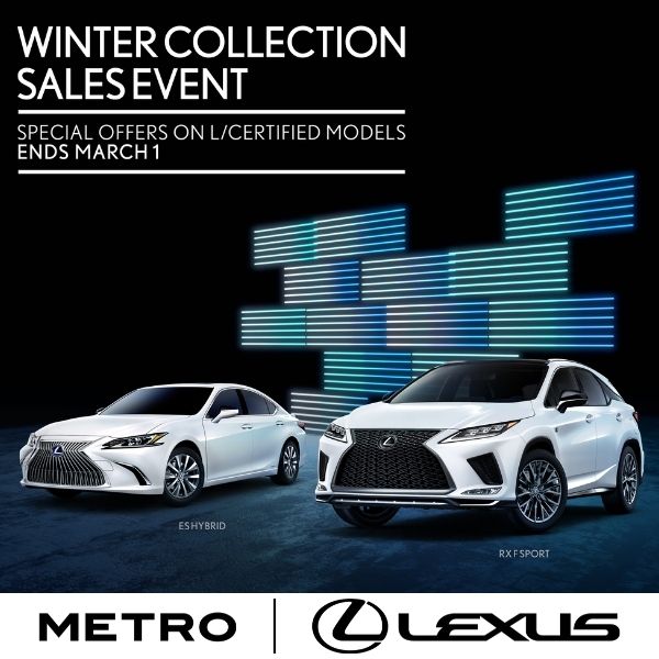 MetroLexus's tweet photo. Winter Collection Sales Event is here! Get great deals on select L/Certified models! Also, check out the 1.9% financing options we have available!
#Lexus #WinterCollectionSalesEvent #LCertified https://t.co/GhKG5KEfq8