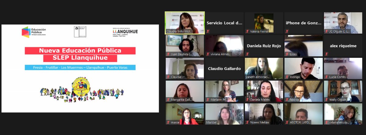 edu_llanquihue's tweet photo. 📢 ¡A esta hora! Objetivos y desafíos para el 2021 | Directora Claudia Trillo y Subdirector de UATP, Juan Carlos Olguín encabezan webinar con Equipos Directivos, Docentes y Asistentes de la Educación de la comuna de Puerto Varas. https://t.co/37BKbqQ9qD