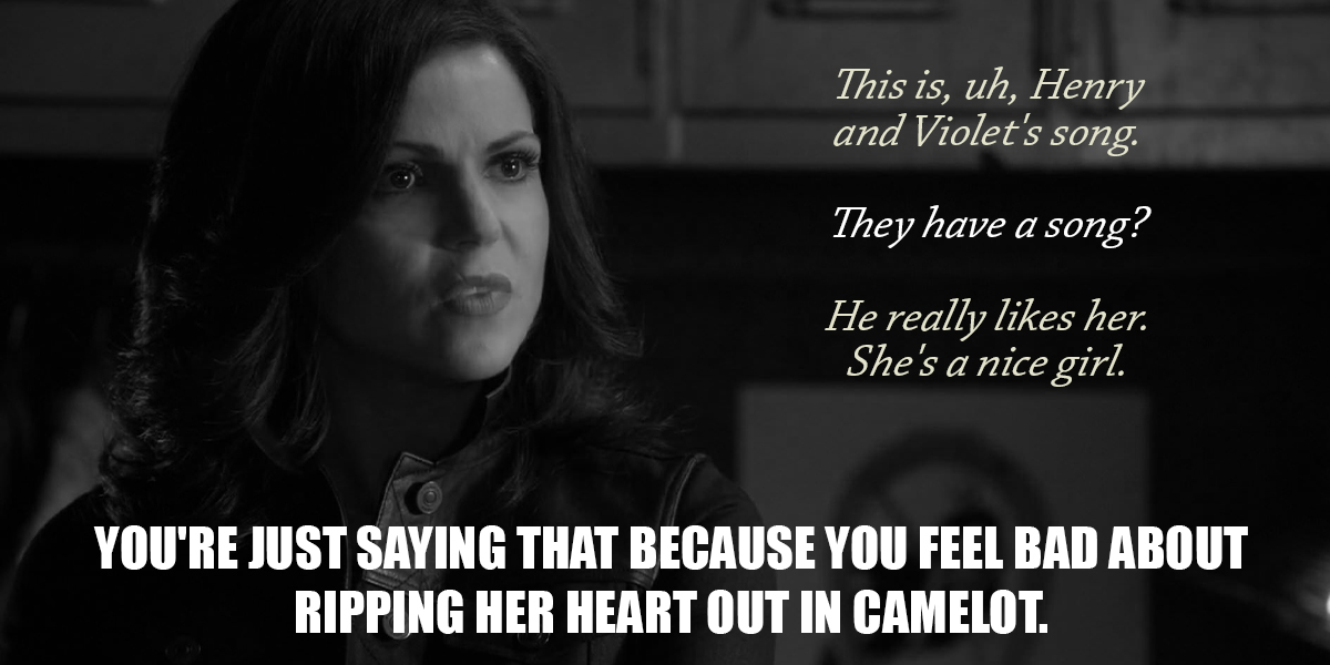 Emma would defend villain Regina to Henry but Regina wouldn’t do the same for Dark Swan. In fact, she’s used anti-birth mother rhetoric in the past = no surprise that she behaves this way despite having abused him for 10+ yrsWhile Killian praises her. Henry is lucky to have her