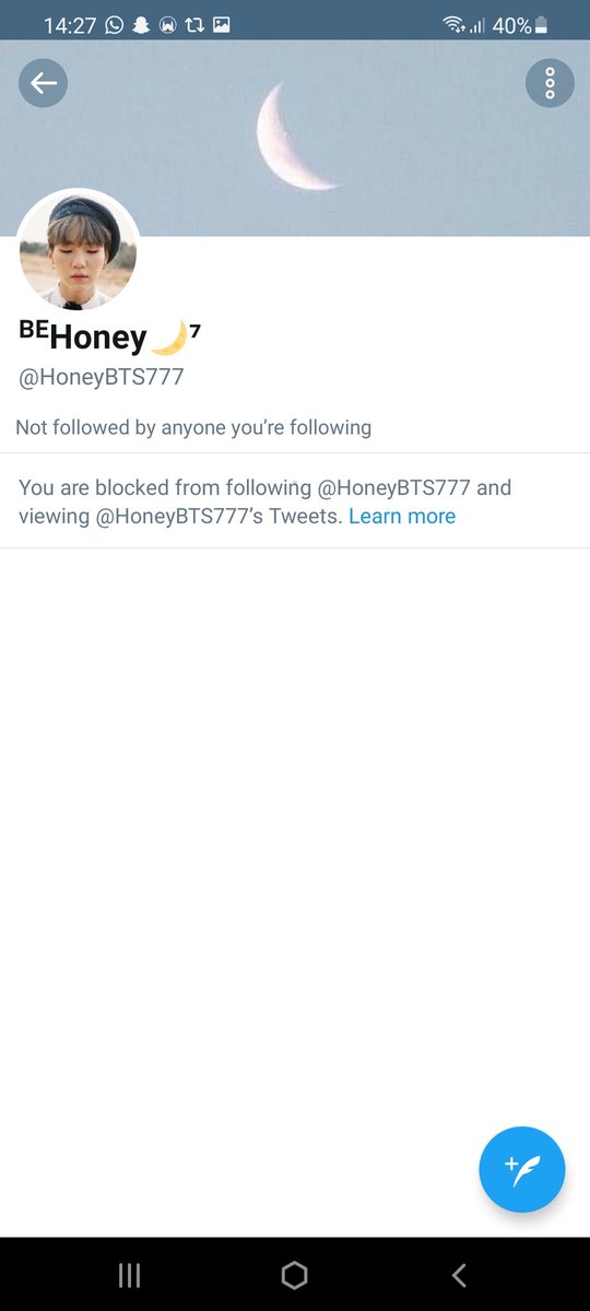 22b ...12b has changed their @ to  @HoneyBTS777