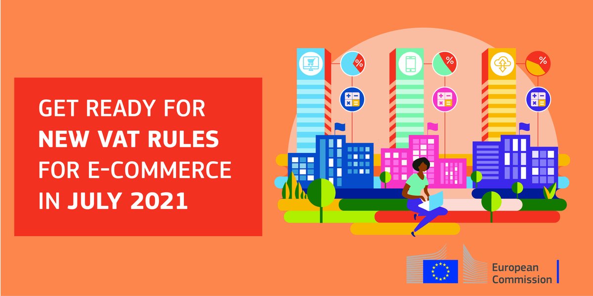 EU_Taxud's tweet photo. Are you selling goods online in the EU? 

New #VAT rules for e-commerce are coming into force on 1 July 2021. The explanatory notes providing more info are now available online in all 🇪🇺languages: 
👉https://t.co/gdBGB5kQ3t https://t.co/yx7vGo2kRF