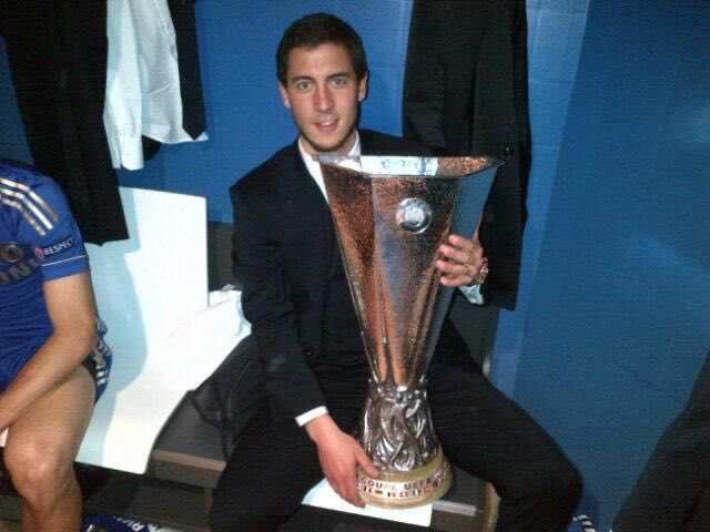 Hazard ended his debut campaign at Chelsea with 13 goals and 24 assists in all competitions and a Europa league winners medal 