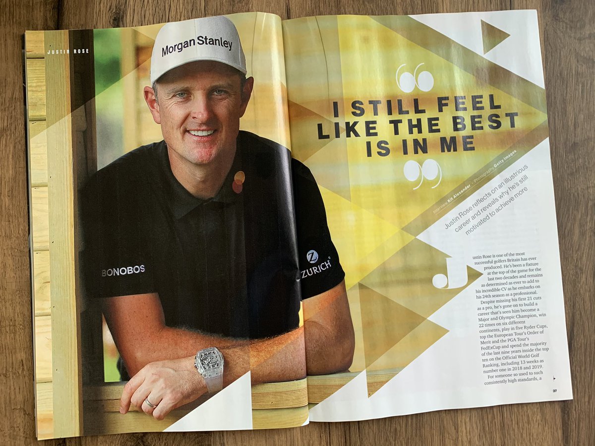Great to see my interview with <a href="/JustinRose99/">Justin ROSE</a> in the new issue of <a href="/GolfMonthly/">Golf Monthly</a>. Expecting a big 2021 for the reigning <a href="/Olympics/">The Olympic Games</a> champion! 🌹