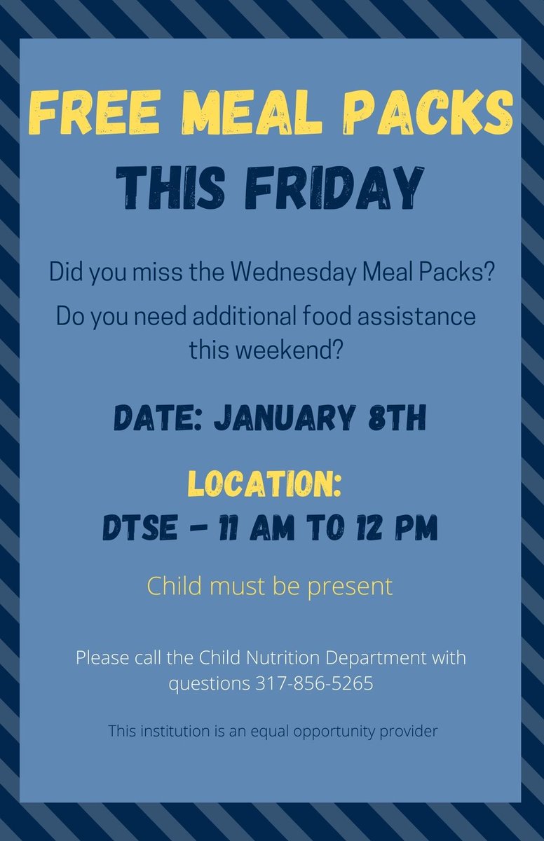 Did you miss our Wednesday Meal Packs? Do you need food assistance over the weekend? Come out to see us tomorrow! Check out the flyer for more details!