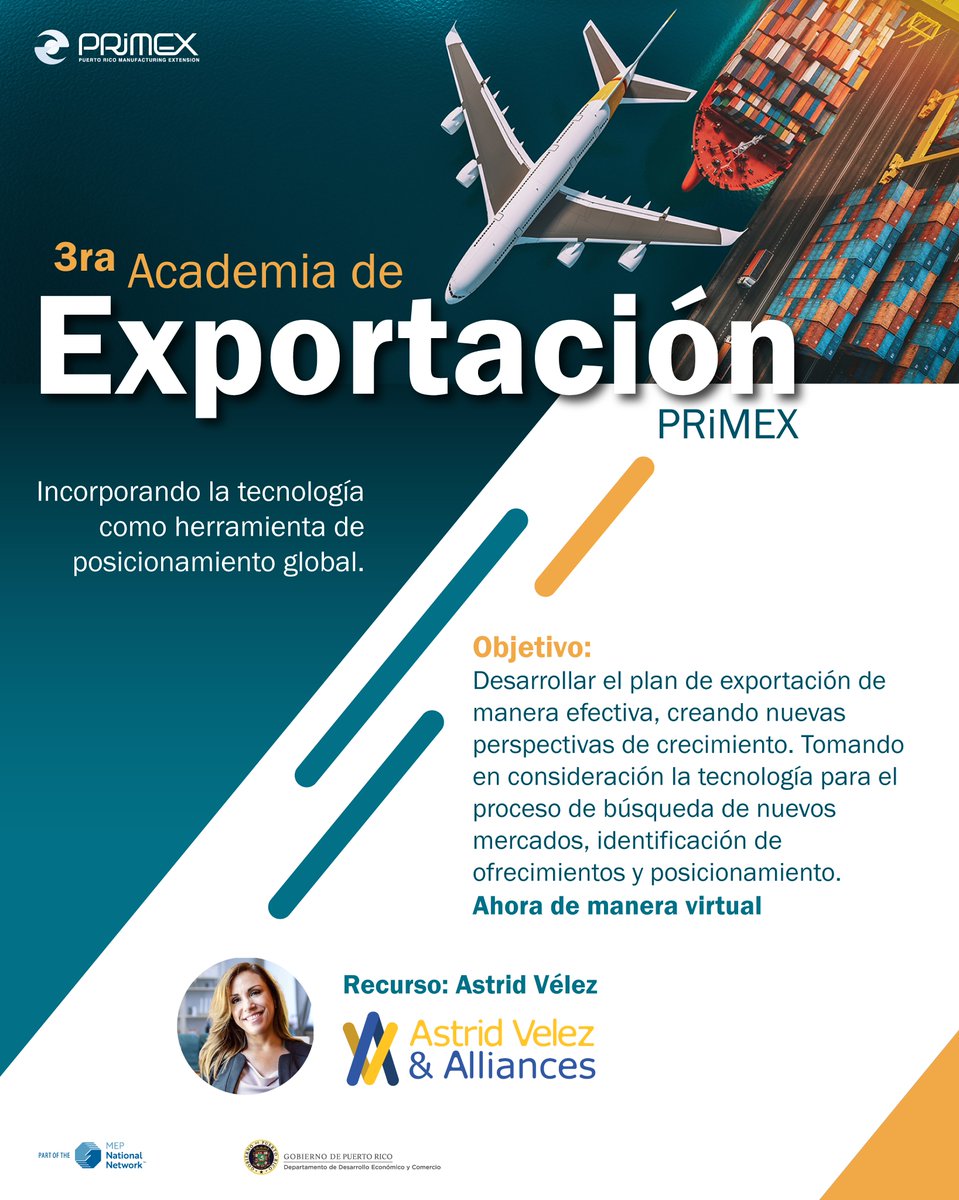 primexpr's tweet photo. 3ra Academia de Exportación de PRiMEX

Este nuevo año acepta un reto para tu empresa y crea nuevas perspectivas de crecimiento mediante la exportación.

Completa este breve formulario para que tu empresa sea evaluada para participar:

https://t.co/eAZzF4P7Hi https://t.co/9cgHpUhTxO