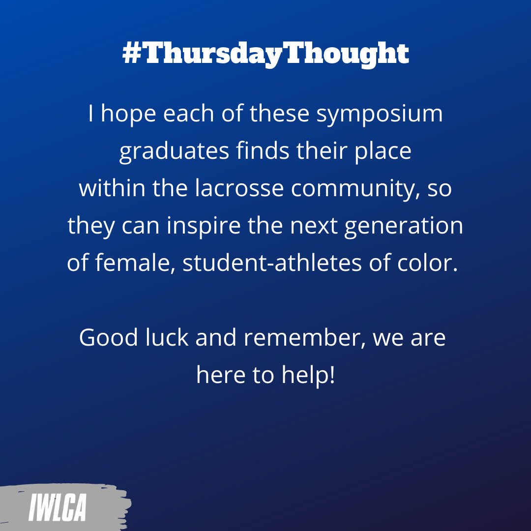 Today's #ThursdayThought is from Jen Wong, Associate Head Coach at Temple University and a member of the Future Leaders of the Game: IWLCA Students of Color Coaching Symposium faculty. <a href="/Templelacrosse/">Temple Lacrosse</a>