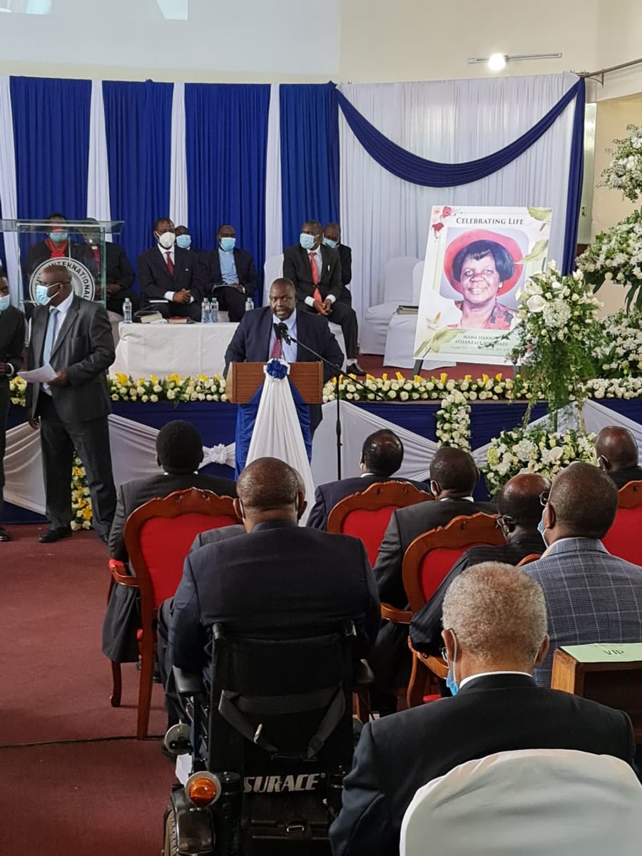 Adressing fellow mourners at the Requiem Mass of the Late Mama Hannah Atsianzale Mudavadi,mom to ANC Party Leader and Former Vice President His Excellency Hon. Musalia Mudavadi.
    May She Rest in Eternal Peace
