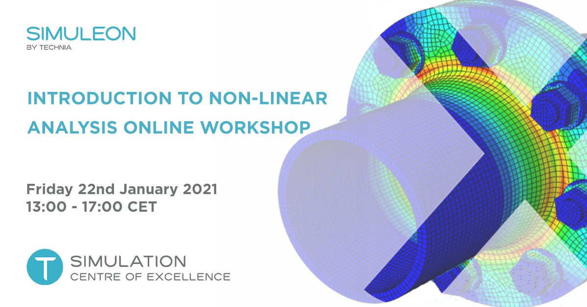 Join our Introduction to Non-Linear Analysis workshop on 22nd January!
This workshop is an ideal way to understand what advanced simulation and SIMULIA Abaqus can offer.

Register here>> hubs.la/H0Dr7KC0

#abaqus #SIMULIA #simulation
