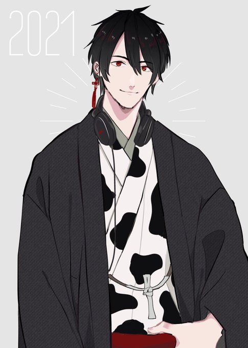 「cow print japanese clothes」 illustration images(Latest)