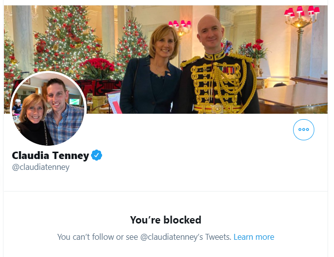 DianaJManwaring's tweet photo. @WEWiley29 @claudiatenney Welcome to the club! #OneTermTenney of #NY22 does this to everyone who disagrees with her. Right, @RonKlopfanstein ???
My advice to you is do NOT block the twit. Let her see what you're saying about her. Irritate the hell out of Claudia by refusing to shut up. https://t.co/qgwQkfaBUn