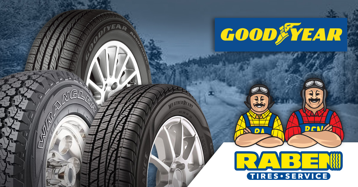 RabenTire's tweet photo. A vehicle being winter worthy is a top priority! Traction in tough conditions tops the list. Get up to a $150 rebate when you buy 4 select passenger/light truck tires! Check out special offers at https://t.co/LsDKVfw7vi. Set your appointment online! #RabenTire #RollOn #Goodyear https://t.co/GEAdVfrz31