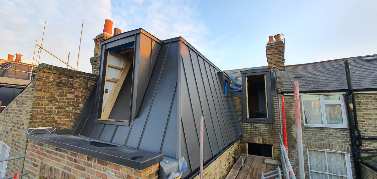 Zinc roof works completed today at our Balham site. Looks impressive