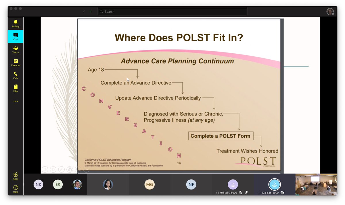 Our PGY2 Dr. Whitney Chew gave her R2 noon conference today on POLST and a POLST QI project she conducted, in hybrid (in person/virtual) format! Highly informative! #palliativecare