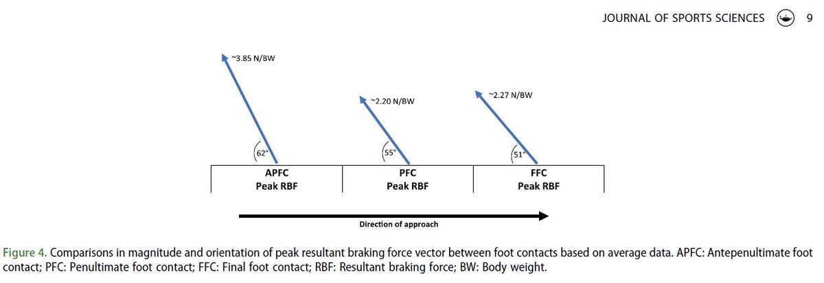 Orientation of GRF towards horizontal and horizontal GRF contribution progressively increases across foot contacts.The FFC serves two purposes: braking & propulsion, highlighting the importance of rapid force production and eccentric strength  https://bit.ly/38mNRiW&nbsp;