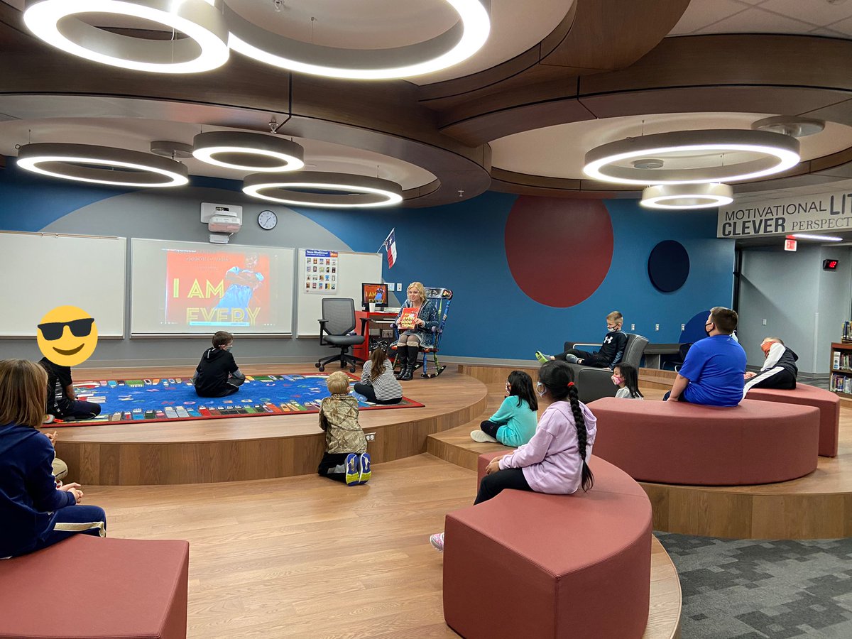 Fun to get to have kids in the library today! Principal Story time! #Iameverygoodthing. #mavericksonamission <a href="/MarionMavericks/">Marion Mavericks</a>