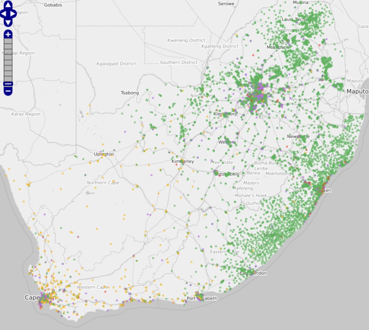 11/25 As SA’s economy developed and further industrialized, the attempt to regulate Black Africans’ movement out of the Bantustans and into the White areas failed. Thus, SA outside of the Bantustans was not demographically White, as engineered, but overwhelmingly Black