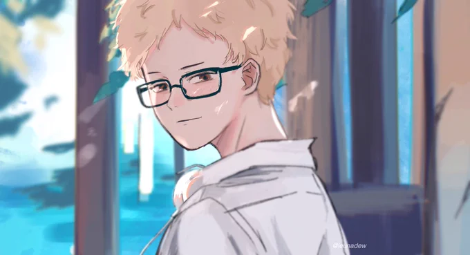 inspired by that one rain scene in ao haru ride :') #tsukkiyama #haikyuu 