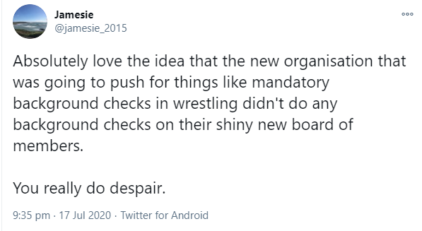 - Remember TRUST Wrestling? Well it turned out to be a co-opted vanity project by people in wrestling who wanted to control the narrative, including one person who defended Bubblegum for entering into a relationship with a 17 year old trainee. It all pipes down within a week.