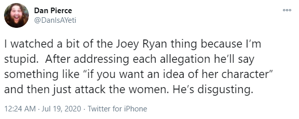- Born-again Christian Penis Wrestler Joey Ryan posts an hour long video where he tries to defend himself against all the allegations made against him. It doesn't go well, obviously.