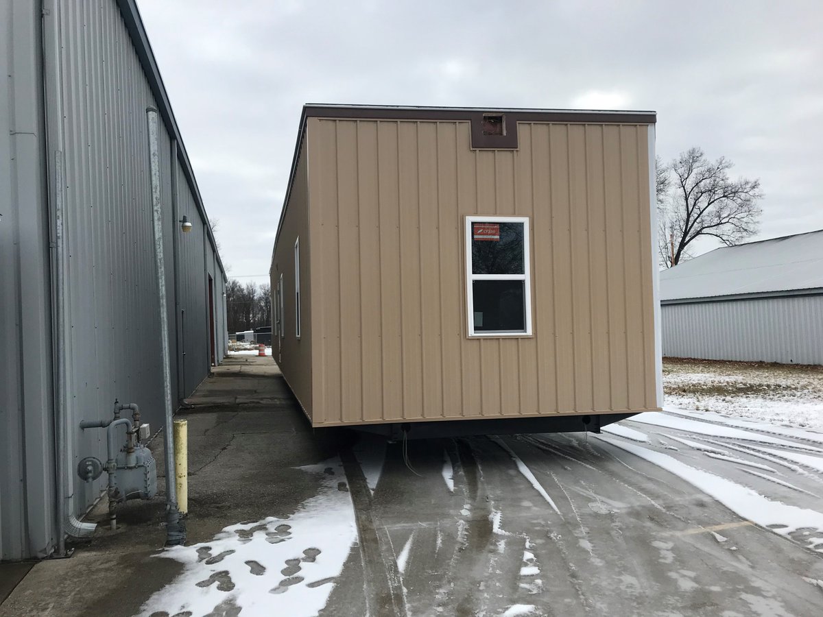 * Lawrence County Engineer units in production* These units are moving through the factory, on-time as #modular one is complete.  We are using steel siding and a suspended ceiling. Custom carpet and base molding will be installed on site. Check back for more updates! #IMSModular