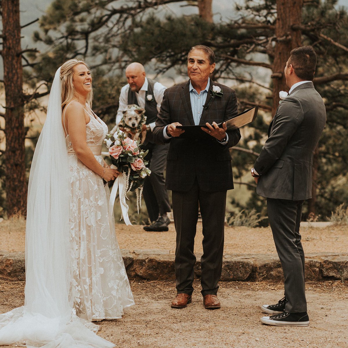 CompassRoseFlo1's tweet photo. Courtney and Will's puppy wanted to be bigger part of their ceremony! 
Photos: Alicia D'elia https://t.co/NlDHYA64PH