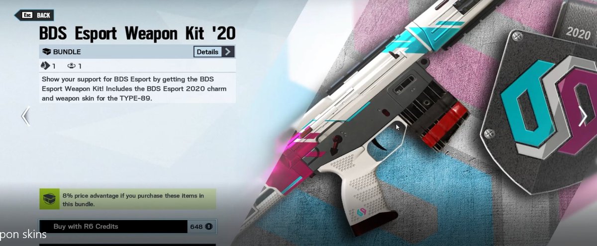 KudosOnYT's tweet photo. If you are buying any of the new team skins, the skin itself is much cheaper when you go on the operator rather than the bundle. The bundle is much more expensive as it has the charm, which look terrible imo. definitely buy them individually rather than the bundles https://t.co/tg67MWfzGO