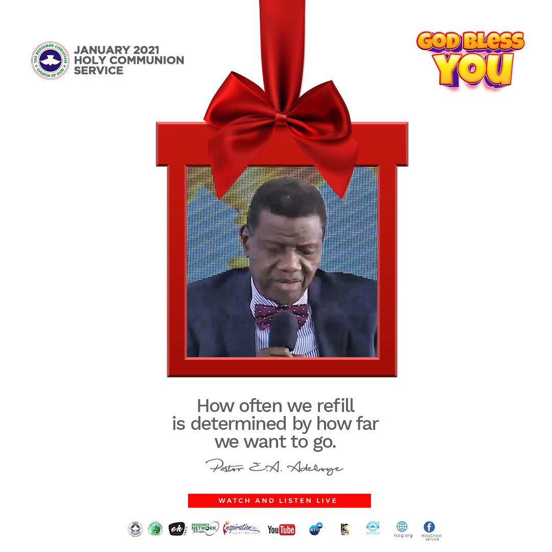 PastorEAAdeboye's tweet photo. How often we refill is determined by how far we want to go. https://t.co/2cwf9b27wr