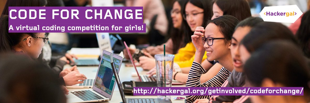 thehackergals's tweet photo. Your GIRLS are invited to CODE FOR CHANGE! ✨ - https://t.co/itL4bbMGfv https://t.co/B44EgxePp2