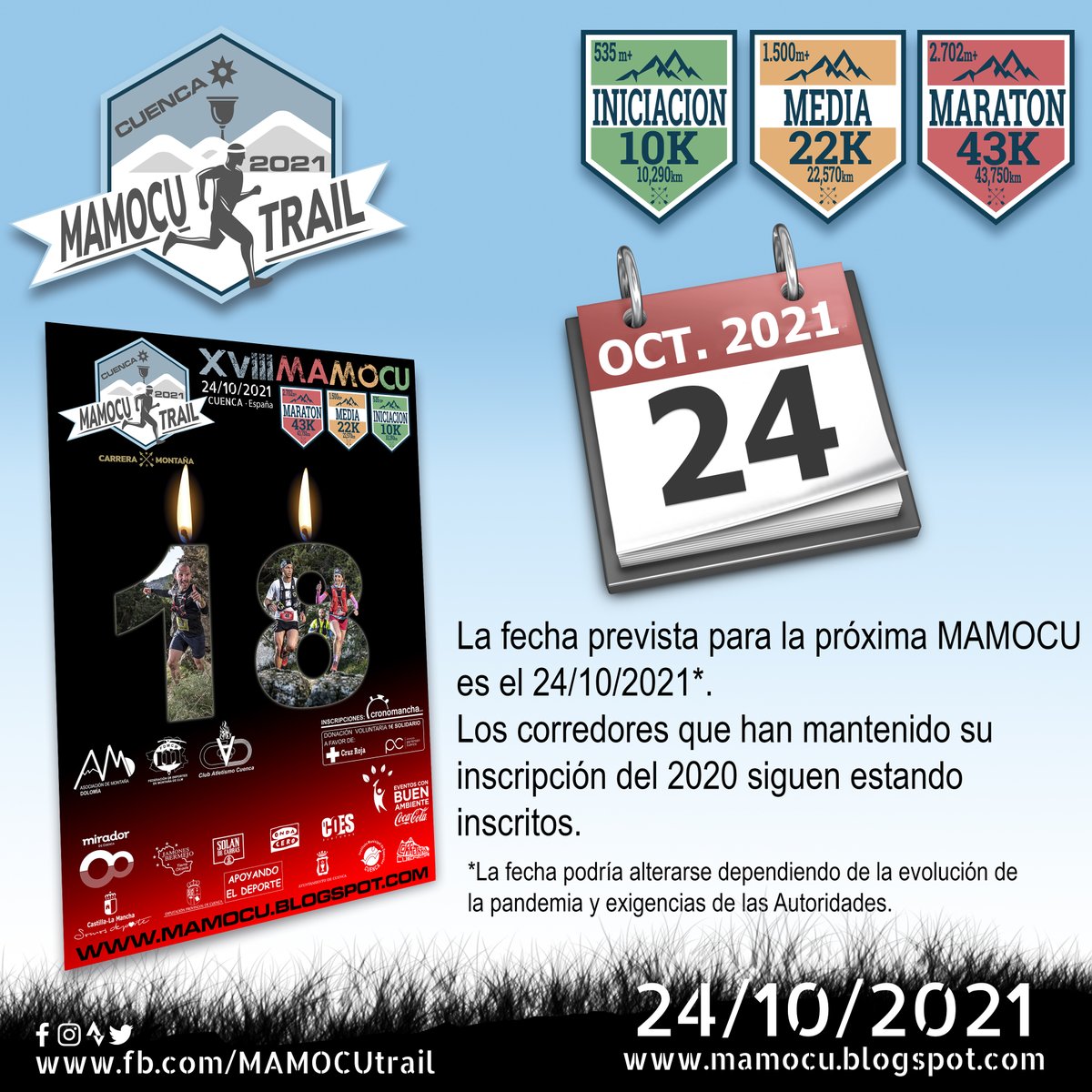 MamocuTrail's tweet photo. Ya tenemos fecha para la próxima edición. https://t.co/pOEkBnfIMo