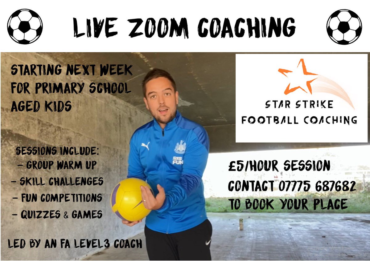 benwildman1992's tweet image. Live football coaching sessions for primary school aged kids starting next week. Please share and get in contact ✅ #lockdowncoaching #footballcoaching #zoom #lockdown3