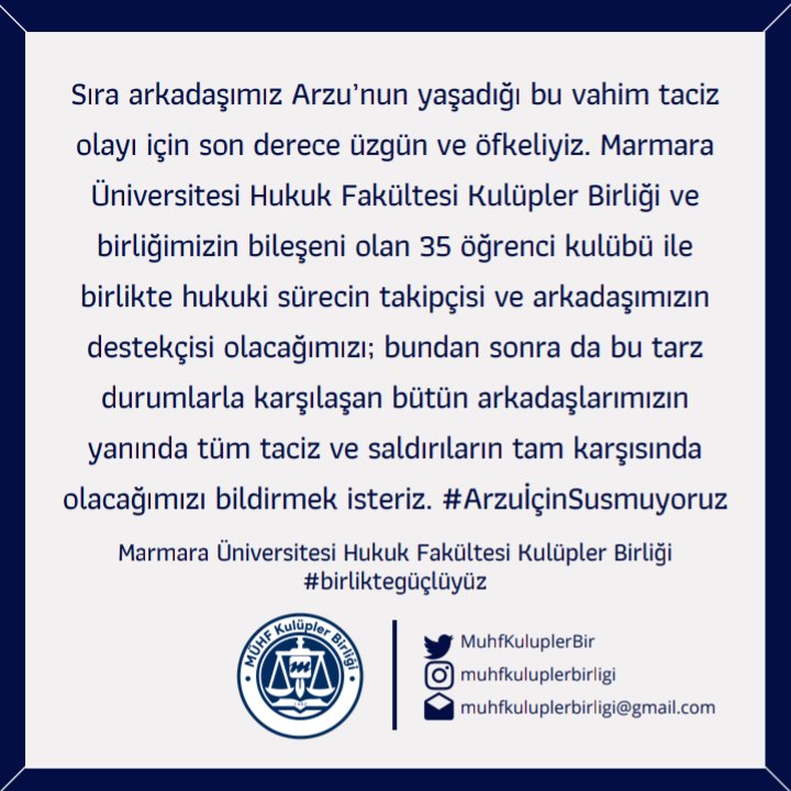 Tacize uğrayanlar, adaletin peşinde olanlar değil; taciz edenler korkmalı!

#arzuicinsusmuyoruz