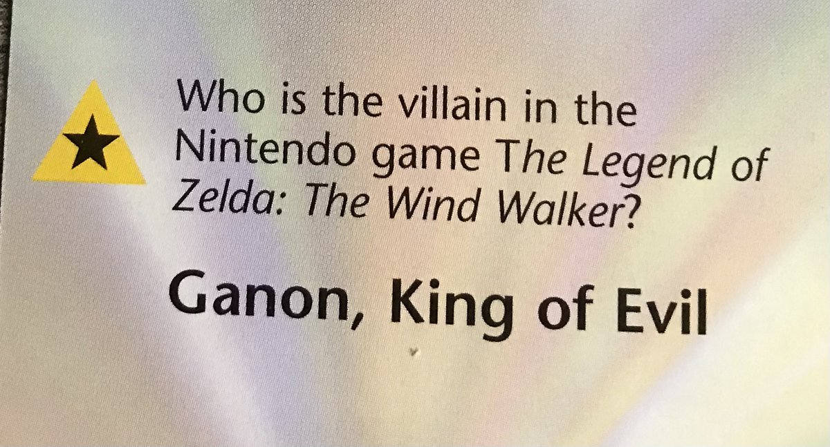 GamingOmnivore's tweet image. Going through the trivia cards from a Scene-It? game and came across this, now I can’t un-see it....🤔 #Zelda #WindWalker