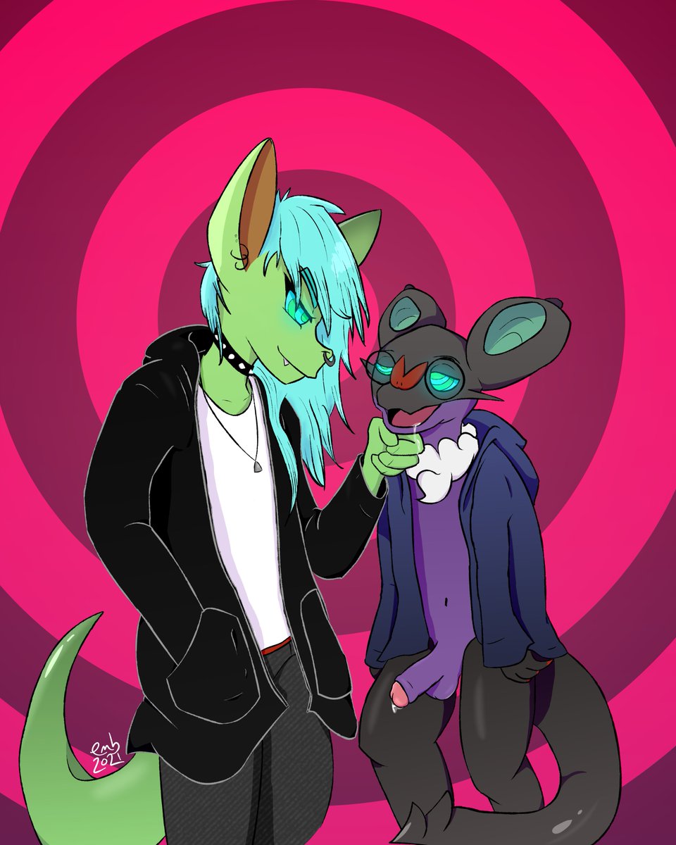 dragonfucks's tweet photo. she's got the look 🌀

ft. @dabbingbelette, who looks especially cute when drooly https://t.co/gEOQBttLyA