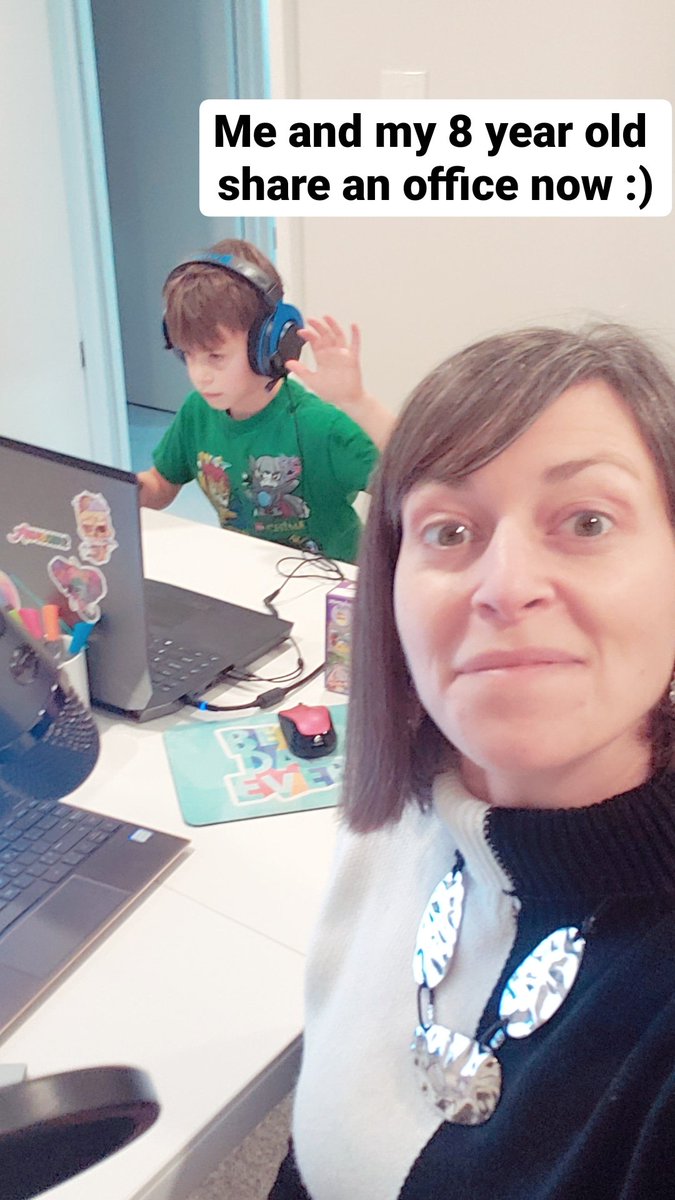 Me and my 8 year old share an office now :)