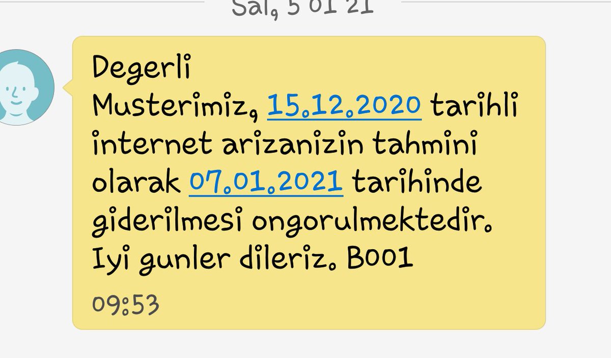 Bana bu tarih veriliyor saat 16 19 arasında açılacaktır dediniyor kullanmadığım internet faturası gönderiliyor madur ediyorum 25 gündür 25 gündür hala internet yapılacak <a href="/iletisim/">T.C. İletişim Başkanlığı</a> <a href="/TurkTelekom/">Türk Telekom</a>