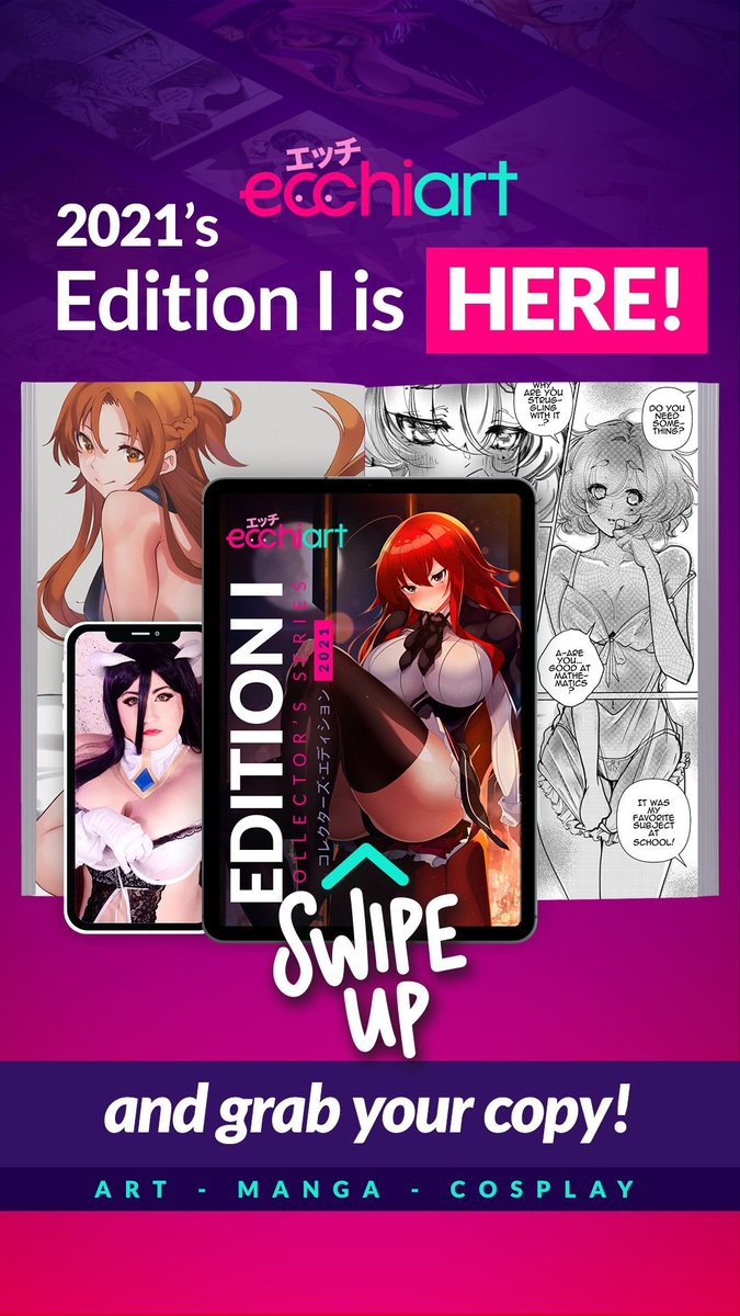 2021 @EcchiArtSub Edition I is OUT NOW! 🎉🎊

Annnnnnd guess what? I'M FEATURED in this issue!! 😍🙈

Don't miss out my EXCLUS1VE photoset along with @adami_langley, @Namitsuki_cos, @LouiseCosplay and @katekeycosplay 🔥🔥🔥  

Grab your copy ASAP!😏👇
ecchiart.com