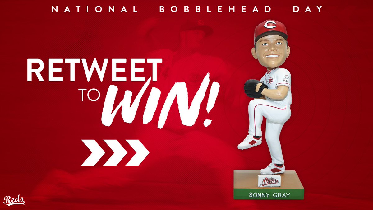 Cincinnati Reds Nationalbobbleheadday Giveaway 𝗥𝗘𝗧𝗪𝗘𝗘𝗧 For A Chance To Win A Sonny Gray Bobblehead We Will Select Five Random Winners Must Enter By 10 A M Et Friday Jan