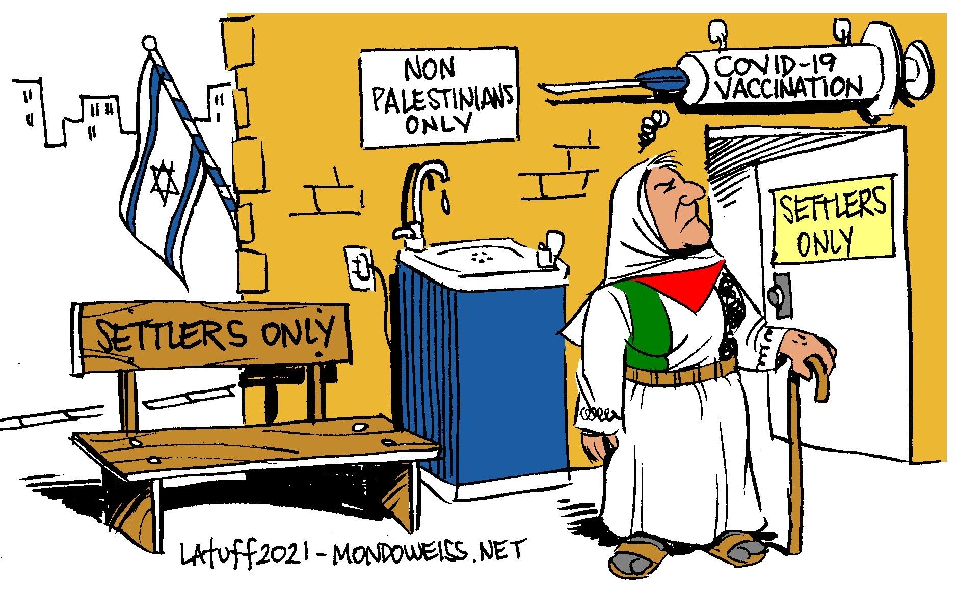 Carlos Latuff on Twitter: "Covid-19 vaccination in the apartheid regime of  #Israel. https://t.co/DC4wPNcJYo @ArielElyseGold Cartoon @Mondoweiss  https://t.co/ajUYzrJkH5" / Twitter