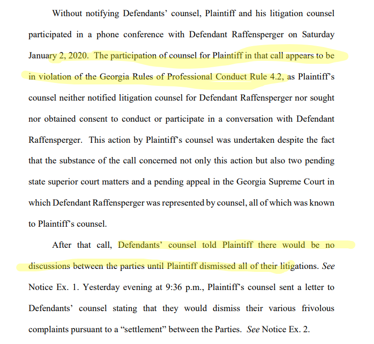 BTW, the rest of their filing: Yeah, they lied to you. BTW, GA may not have even caught this if not for  @KlasfeldReports asking for comment on the "Settlement"