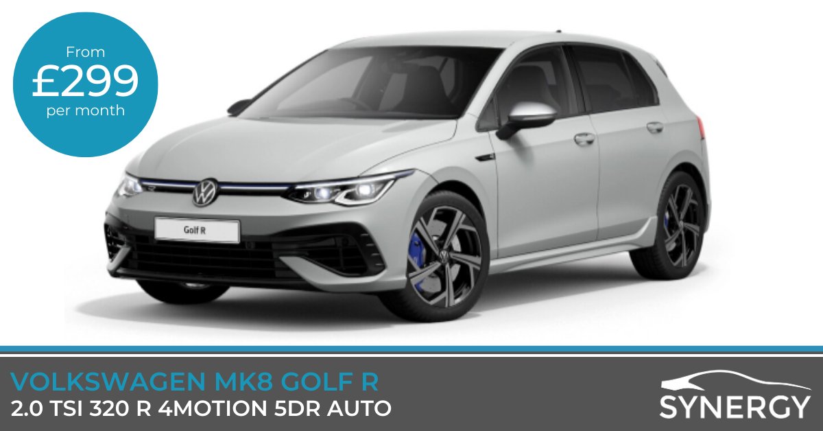 SynergyCarLease's tweet photo. It's the moment you've been waiting for! 🎉👇
Lease the brand new Mk8 VW Golf R 2.0 TSI 320 R 4MOTION 5Dr Auto from just £299 per month!

Click below to view &amp; apply!
https://t.co/gLhypOtNUV

#vw #vwgolf #golfr #MK8 #carlease #leasedeals https://t.co/lz42KIIF2k